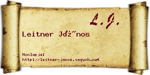 Leitner János névjegykártya